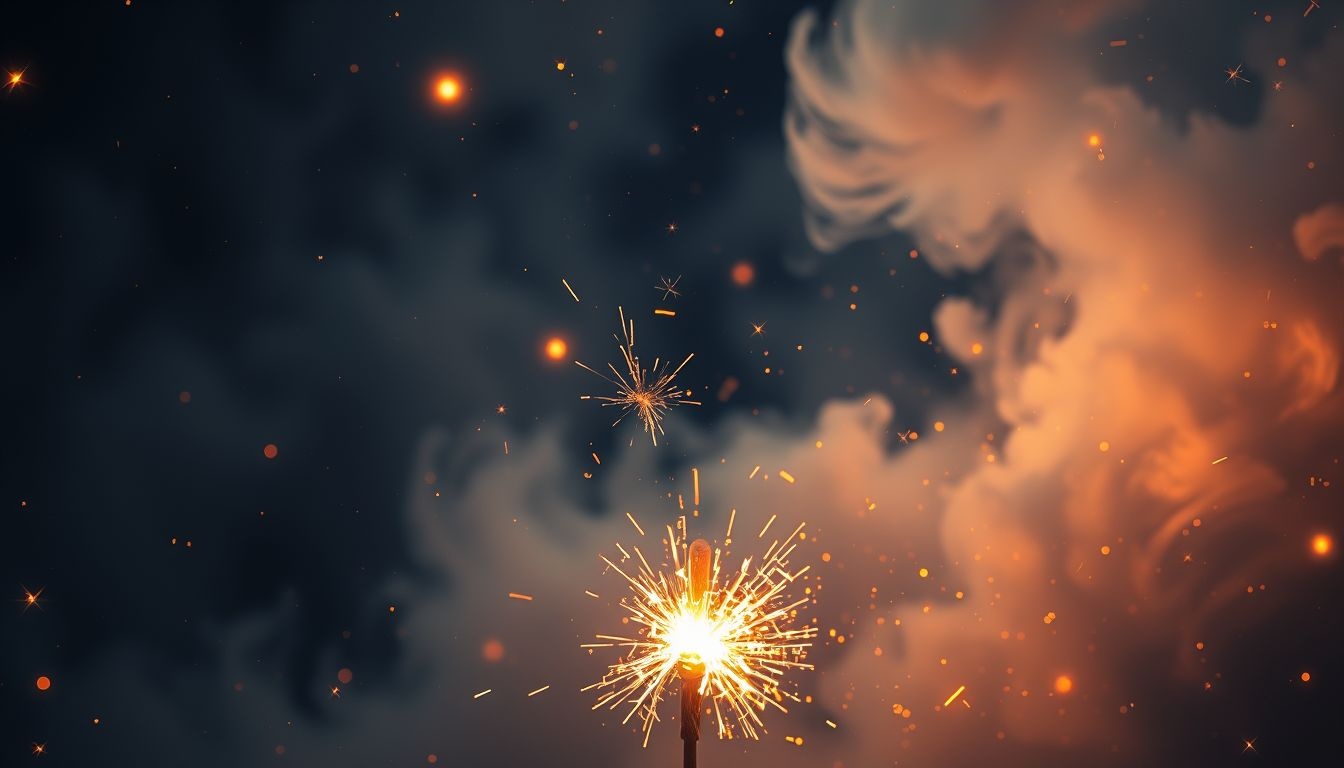 Un feu de Bengale vif symbolise souvent l’impatience aiguë.