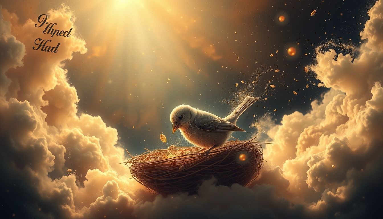Rêver d’un moineau mangeant symbolise abondance et besoins satisfaits.