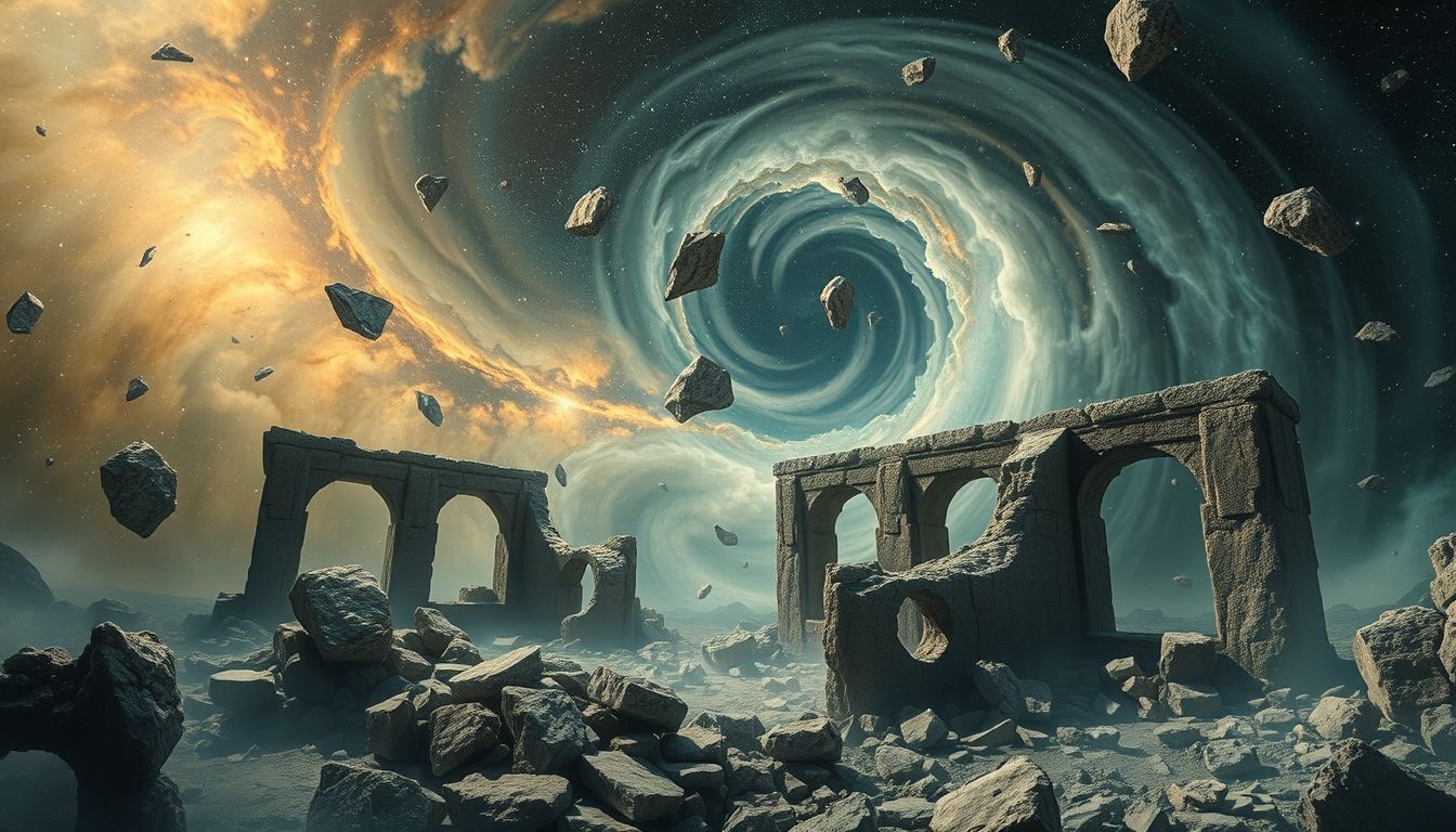 Rêver d’un sépulcre en ruine symbolise la fragilité des souvenirs.