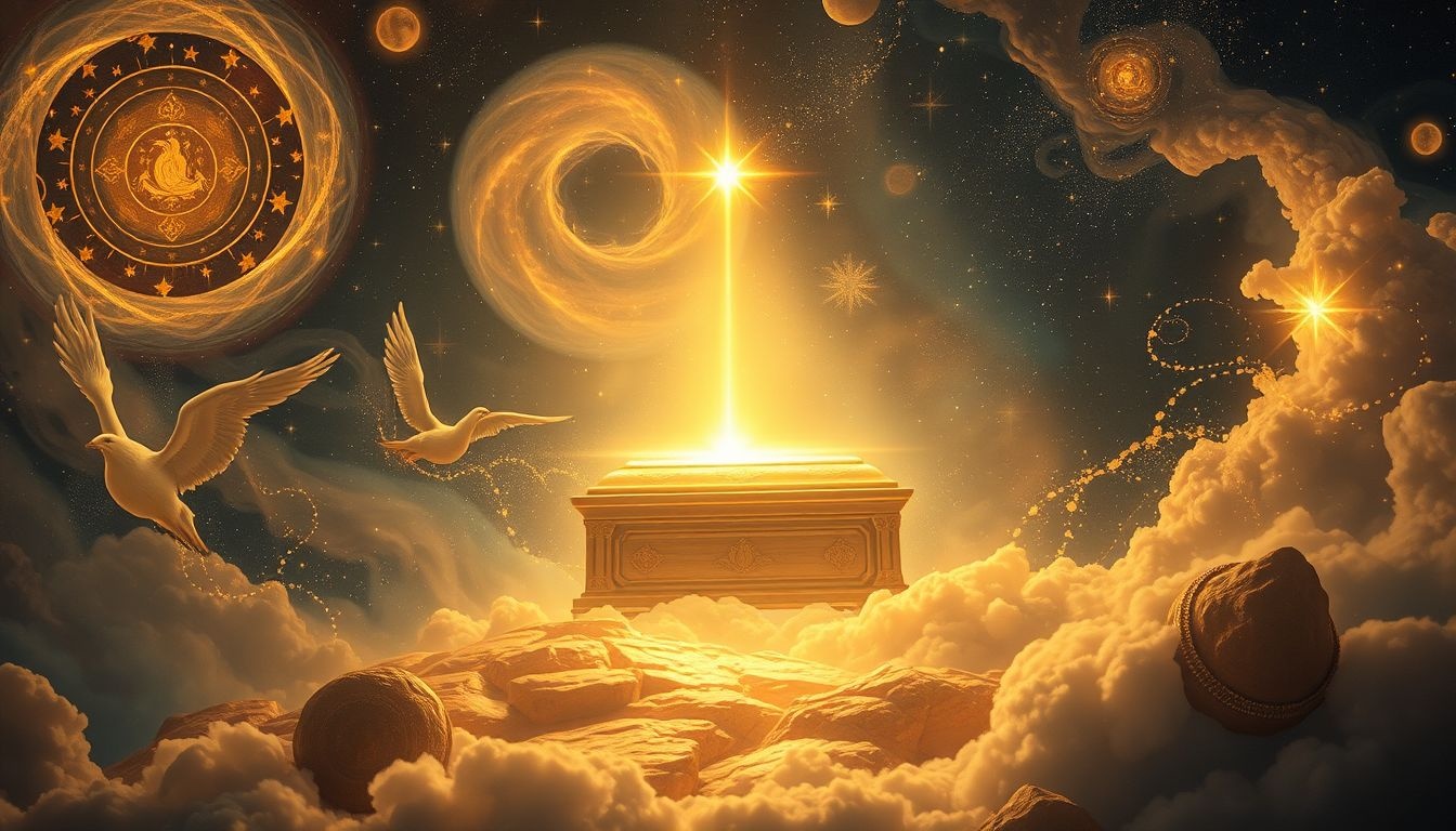 Rêver d’un sépulcre illuminé symbolise une révélation spirituelle profonde.