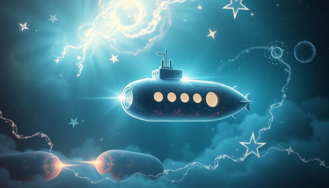 Rêver d’un sous-marin lumineux symbolise une profonde illumination intérieure.