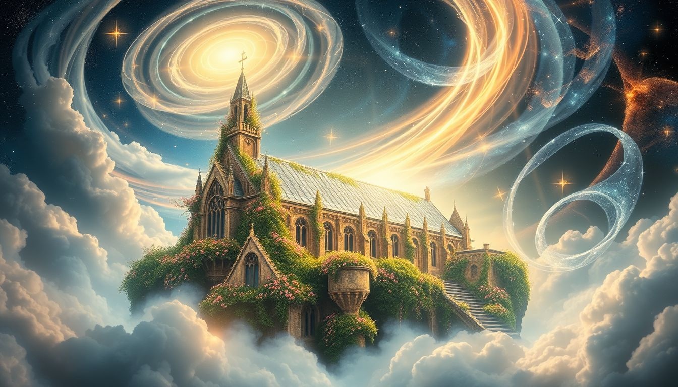 Rêver d'abbaye florissante symbolise paix intérieure et croissance spirituelle.