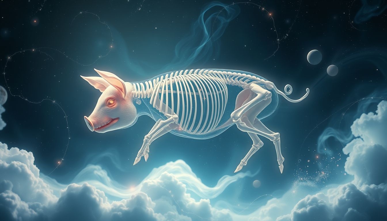 Rêver d'une carcasse de cochon symbolise la transformation intérieure profonde.