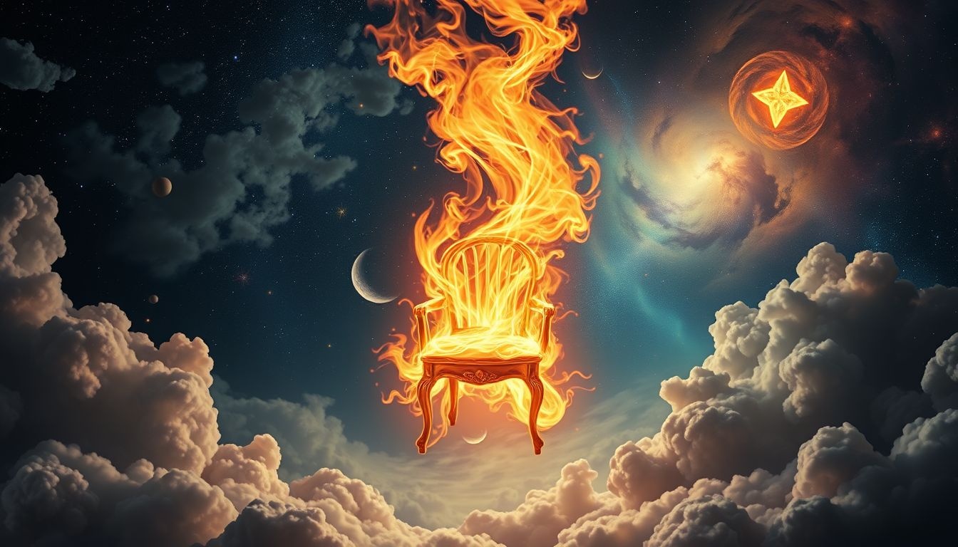 Rêver d’une chaise en feu symbolise une transformation intense intérieure.
