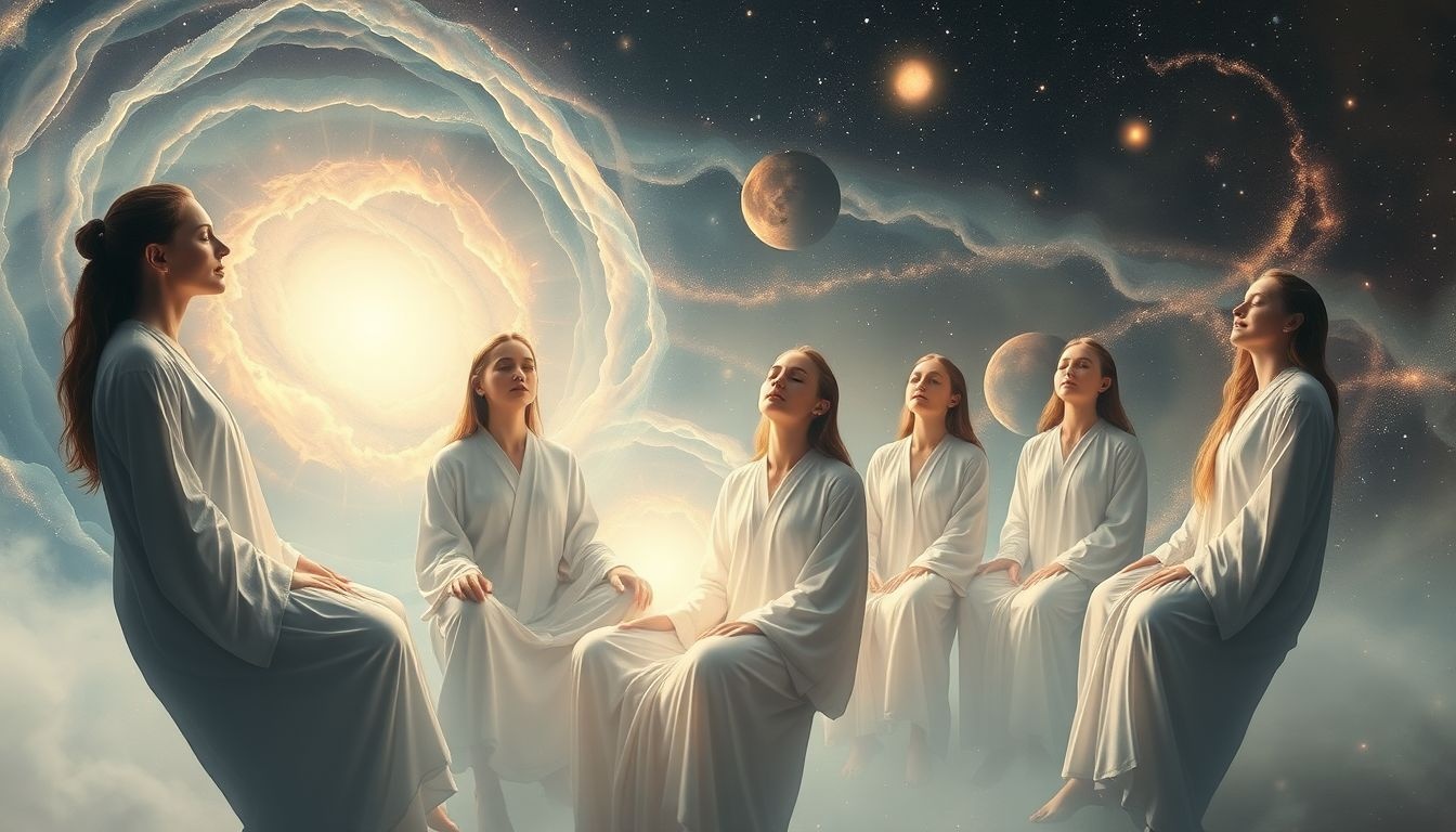 Rêver de dames méditantes symbolise la paix intérieure et la sagesse.