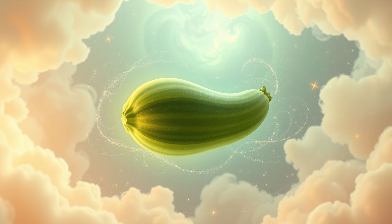 Rêver d'une courgette verte symbolise un renouveau vital et sain.