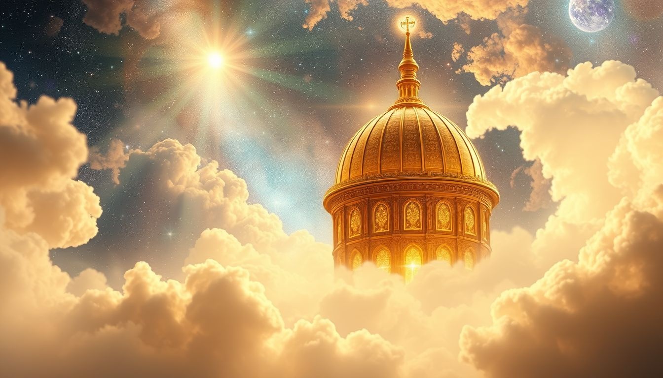 Rêver d'une coupole dorée symbolise une bénédiction spirituelle élevée.