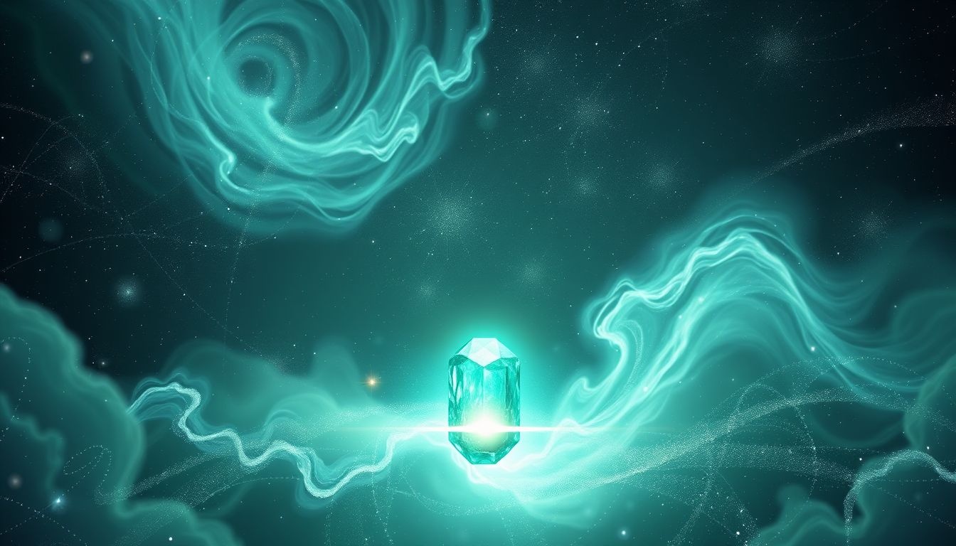 Une émeraude brillante symbolise une clarté mentale et un potentiel caché.