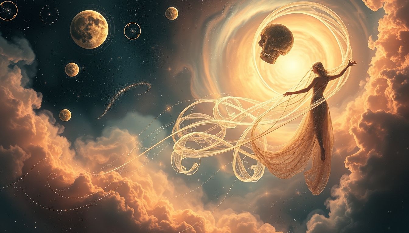 Rêver d'une Norne prédit souvent une transformation liée à la mort.