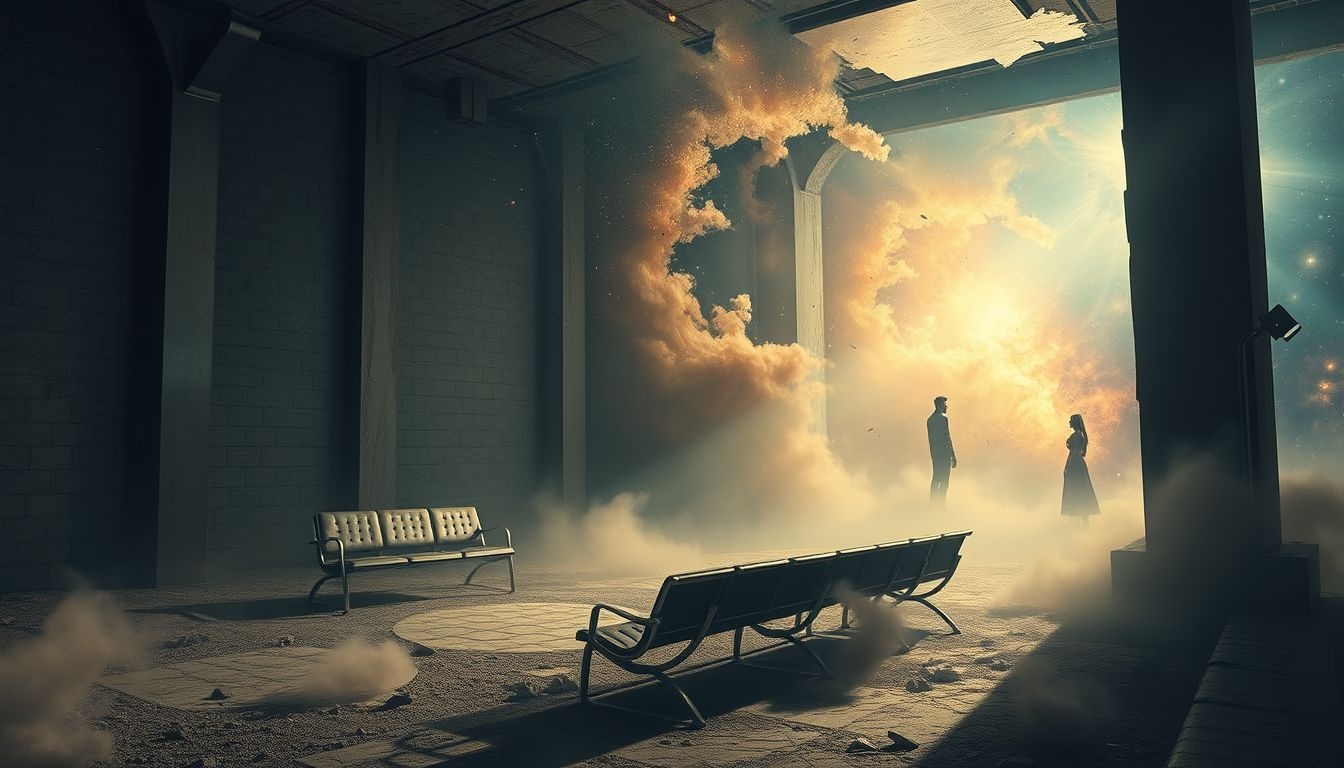 Rêver d'une salle d'attente délabrée reflète un profond sentiment d'abandon.