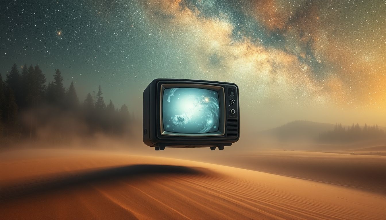 Rêver d'une télévision en forêt symbolise un désir d’évasion mentale.