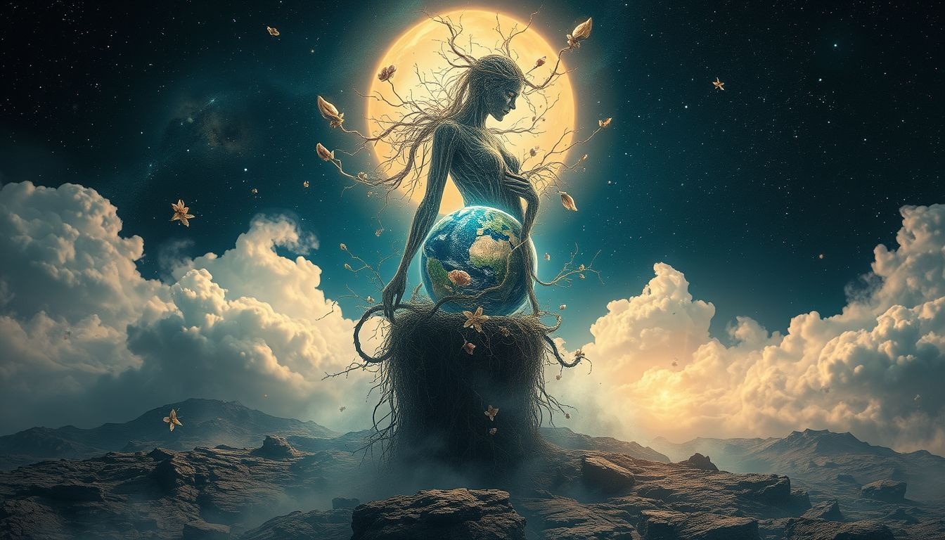 Rêver d’une Terre Mère blessée symbolise un appel à protéger nature.