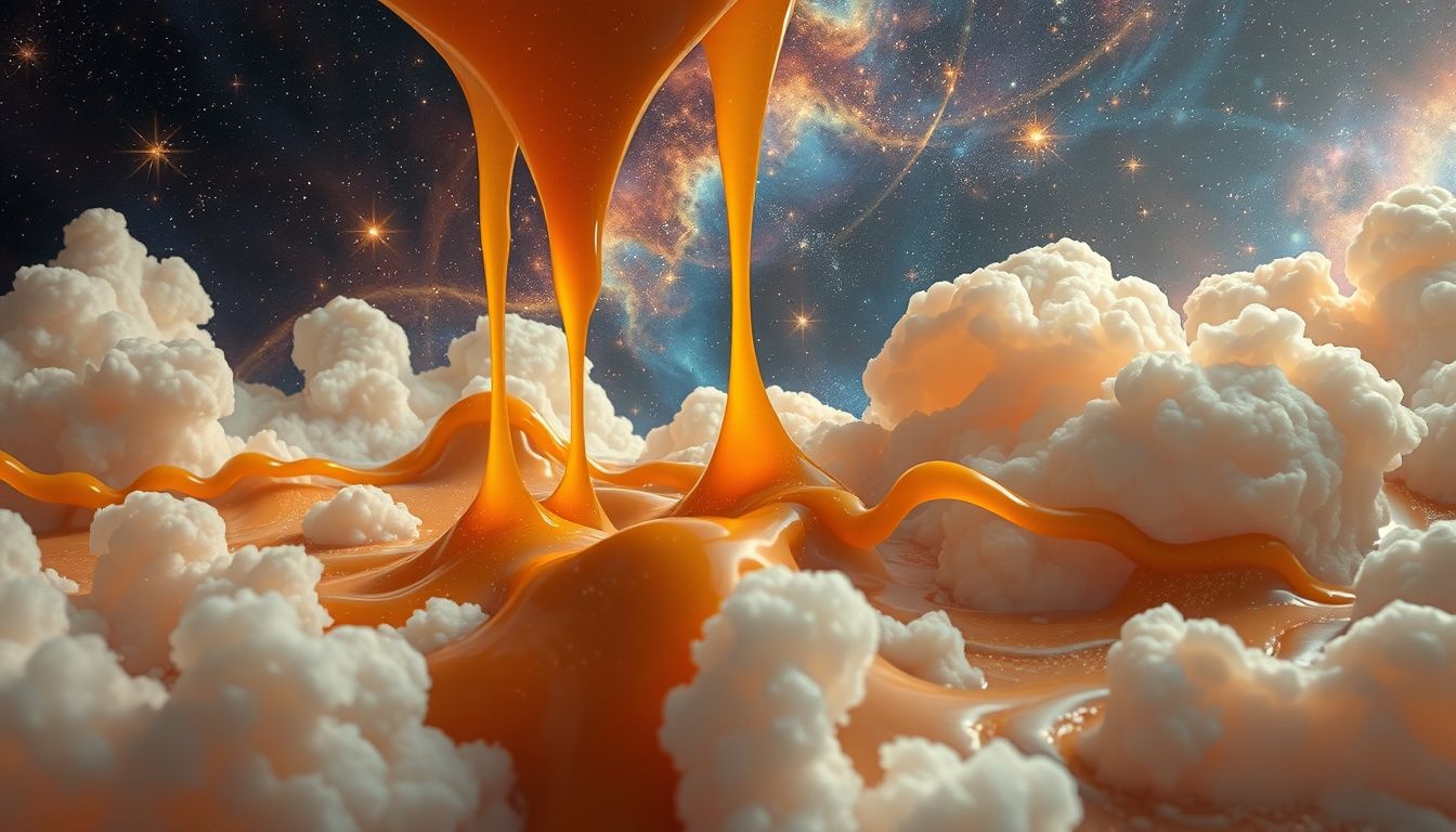 Rêver de caramel fondu symbolise souvent des émotions incontrôlables intenses.