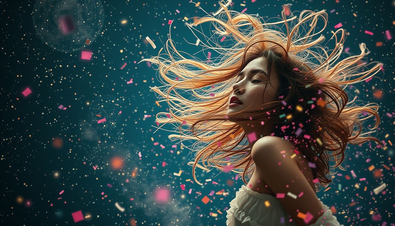 Rêver de confettis dans les cheveux symbolise une perte de contrôle.