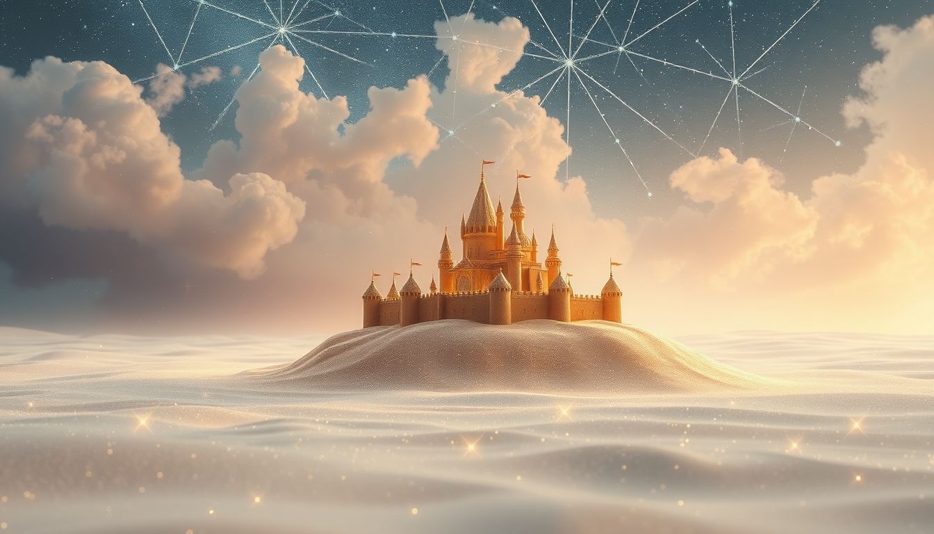 Rêver d’un château de sable symbolise créativité et éphémérité.