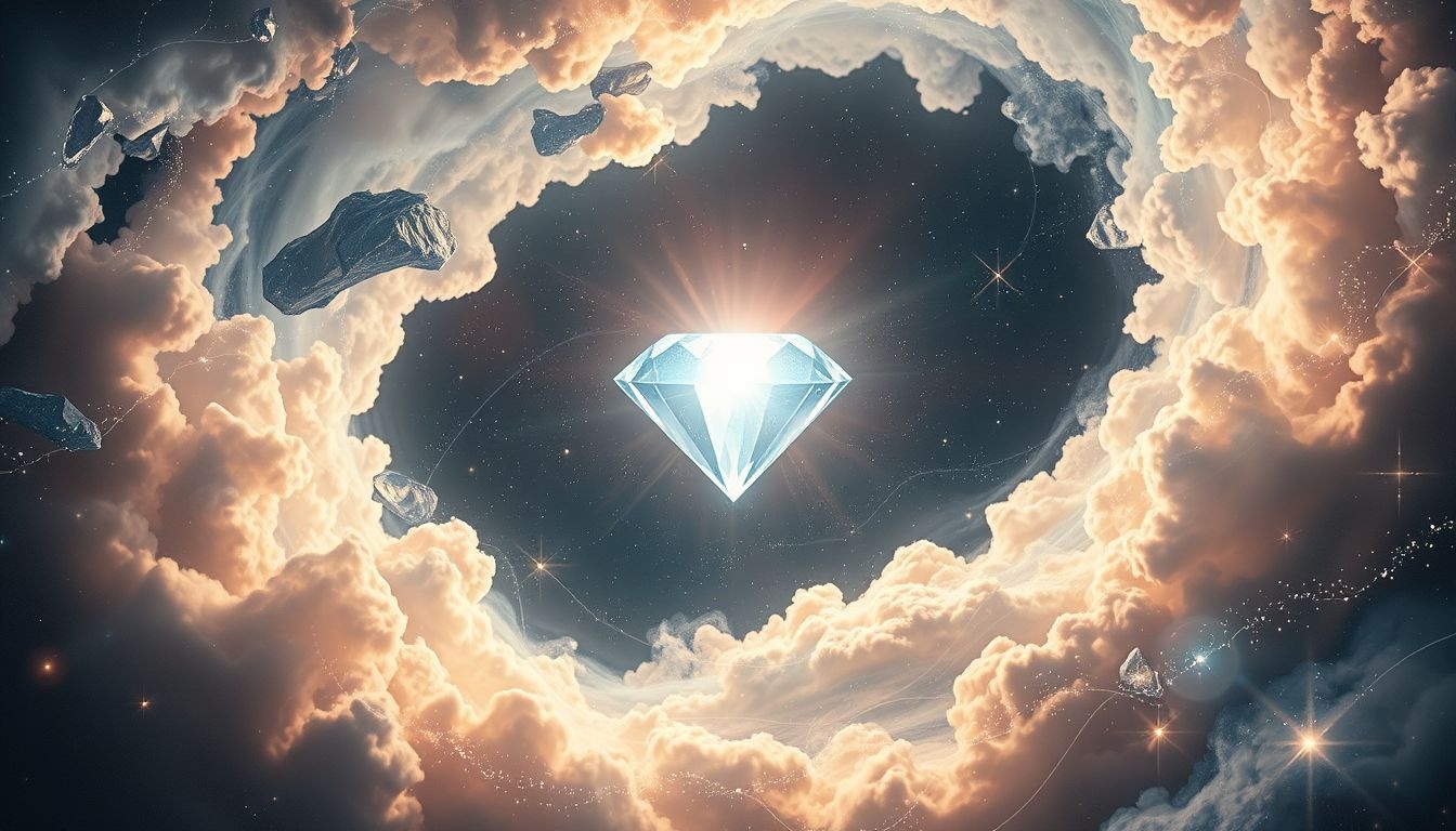Rêver de diamant symbolise souvent la clarté mentale et l'engagement.