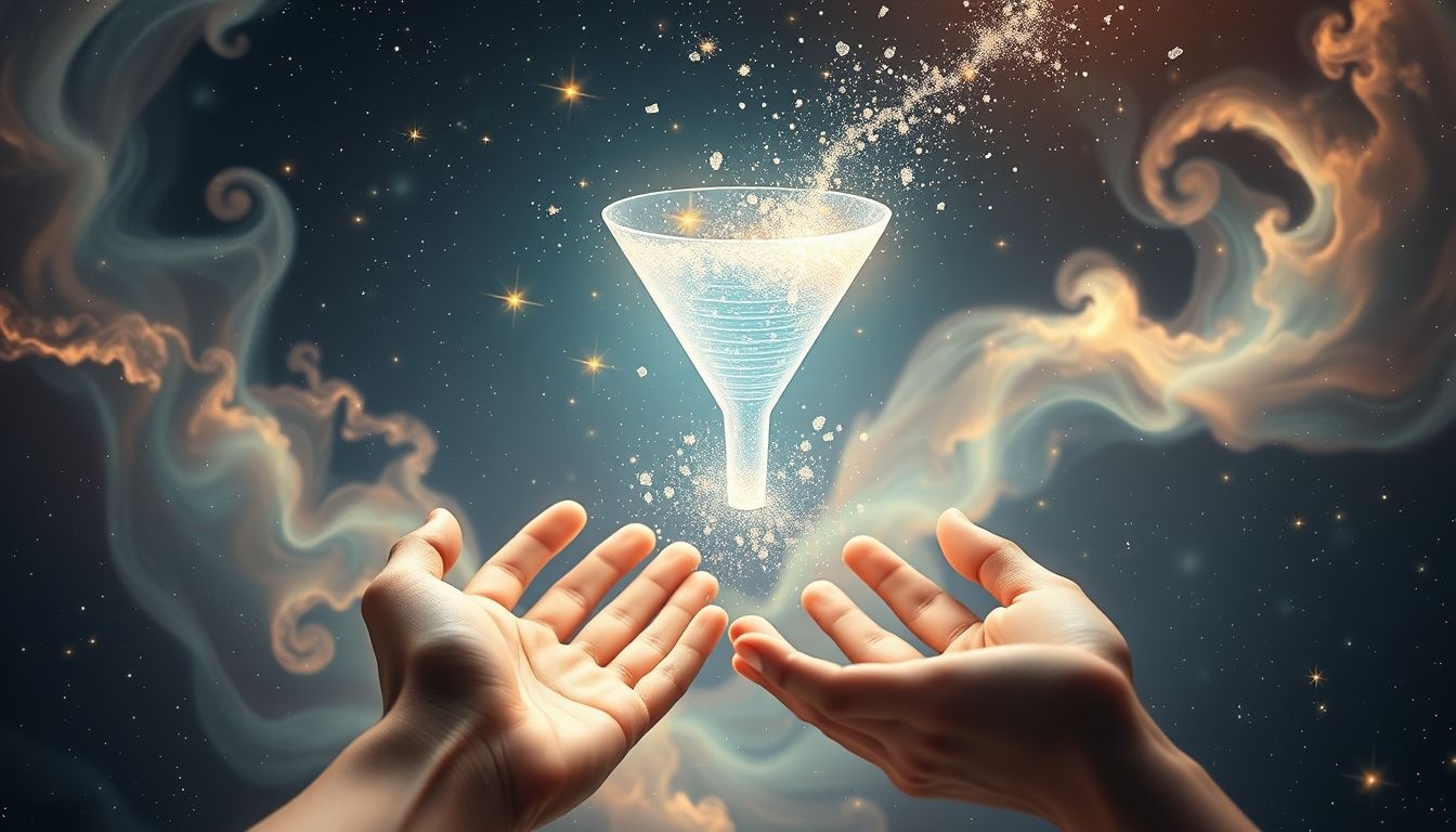 Rêver d’entonnoir symbolise souvent un acte de partage généreux.