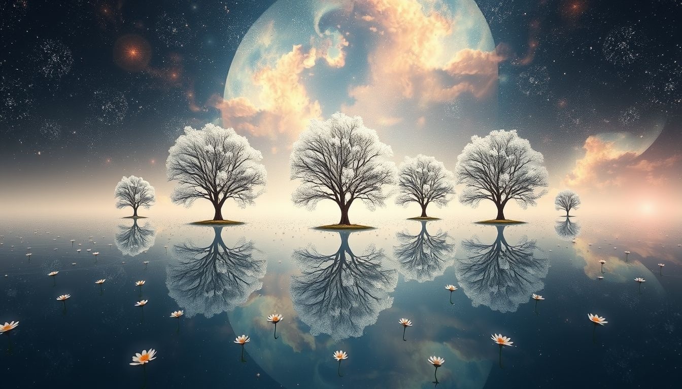 Rêver de symétrie naturelle symbolise harmonie intérieure et équilibre.