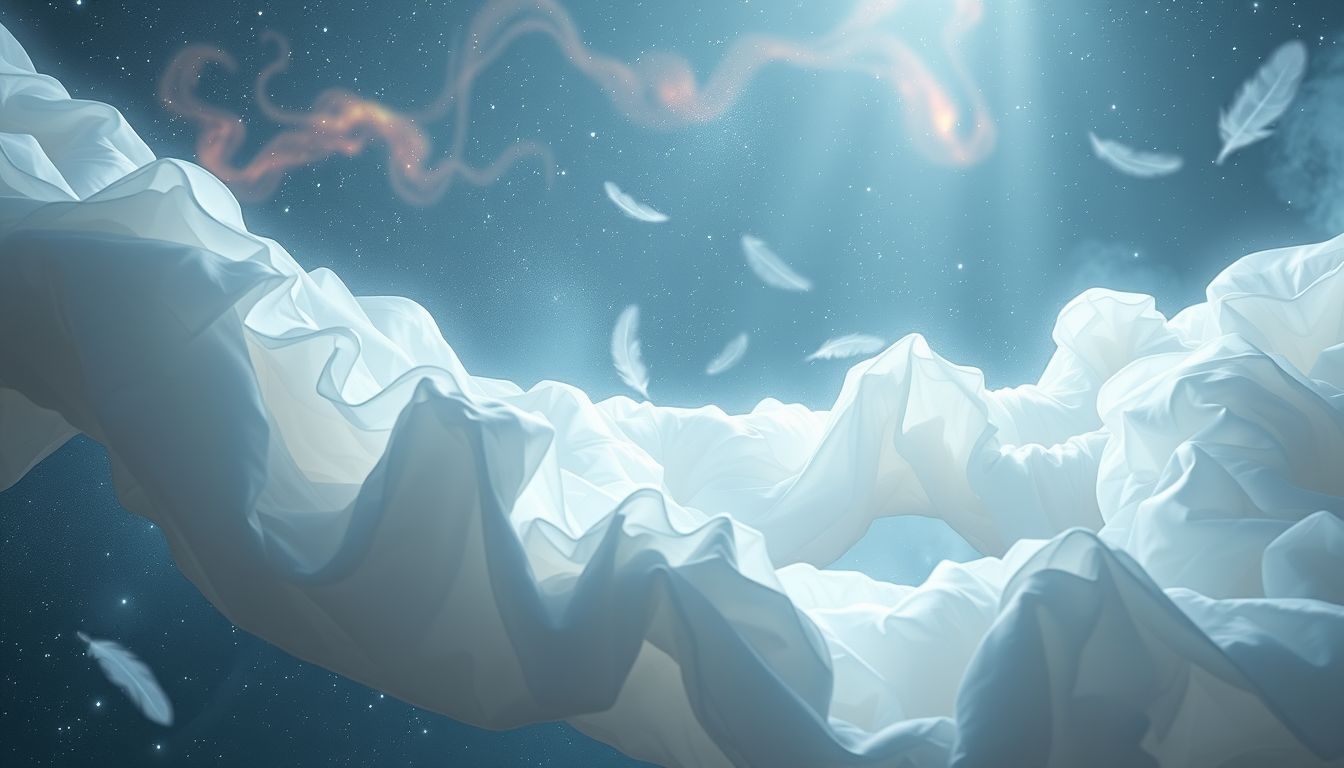 La literie blanche en rêve symbolise souvent un nouveau départ pur.