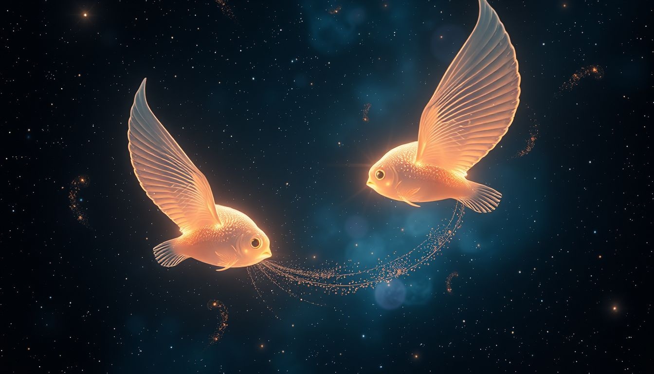 Rêver de poisson volant symbolise souvent liberté et aspirations élevées.