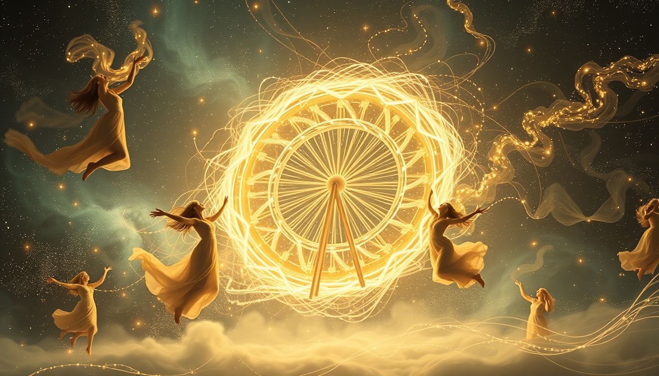 Rêver de rouet et danse symbolise joie, fête et harmonie corporelle.