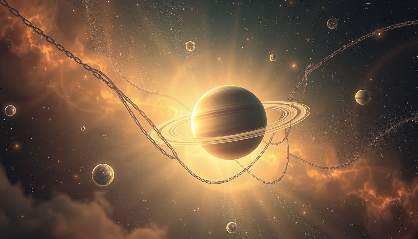 Rêver de Saturne signale souvent des contraintes financières imminentes.