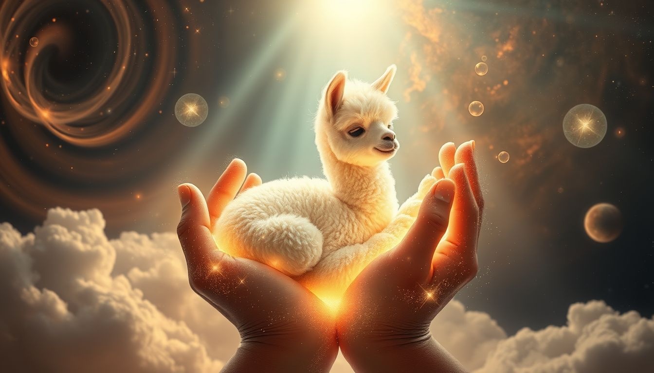 Sauver un alpaga symbolise votre altruisme profond et compassion sincère.