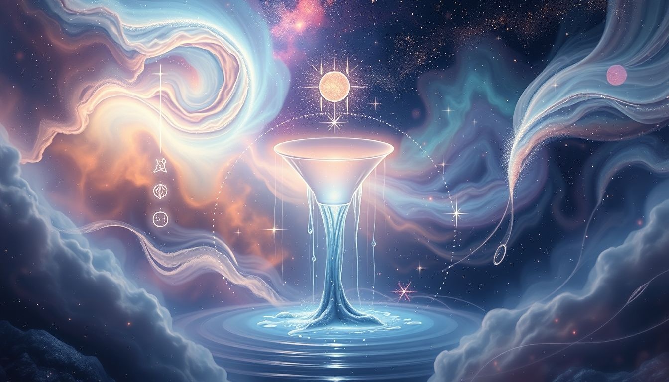 Rêver de verser dans un entonnoir symbolise souvent transformation intérieure.