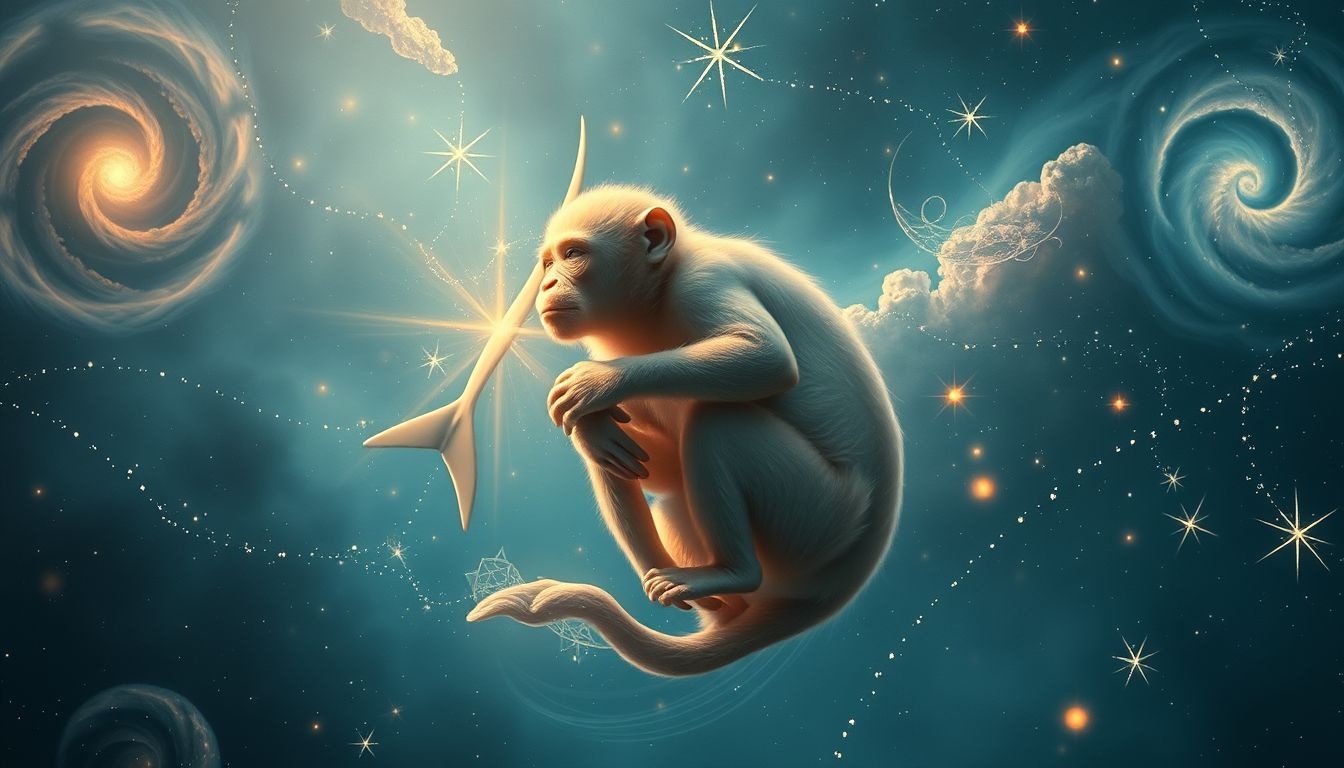 Le singe symbolise l'imposture, le dauphin la crédulité.