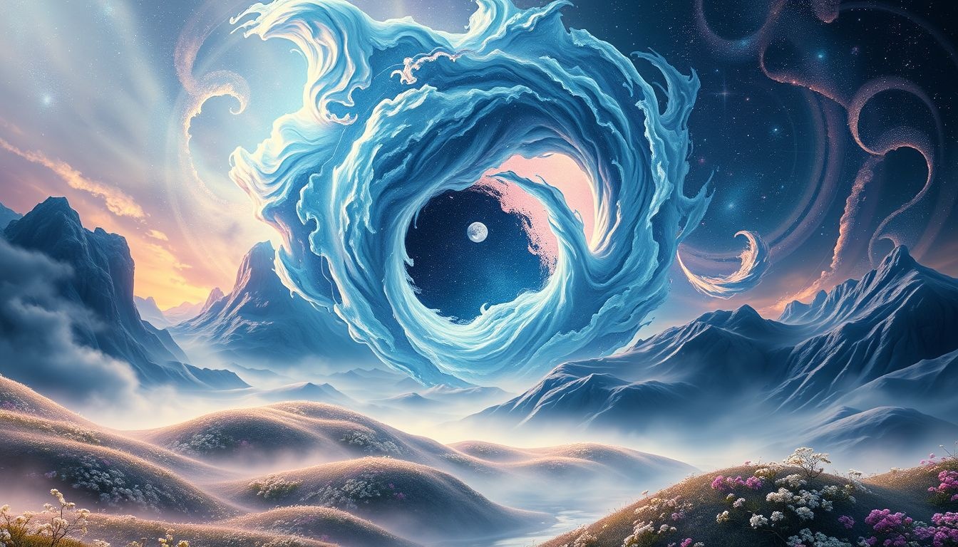 Le yin et yang dans la nature symbolisent harmonie et dualité équilibrée.