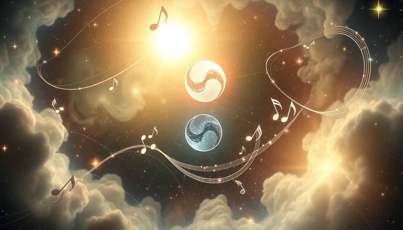 Rêver de Yin-Yang et musique évoque équilibre et harmonie intérieure.