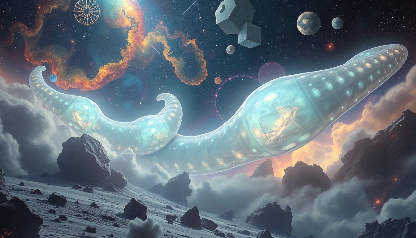 Les larves géantes symbolisent souvent des peurs intérieures démesurées.