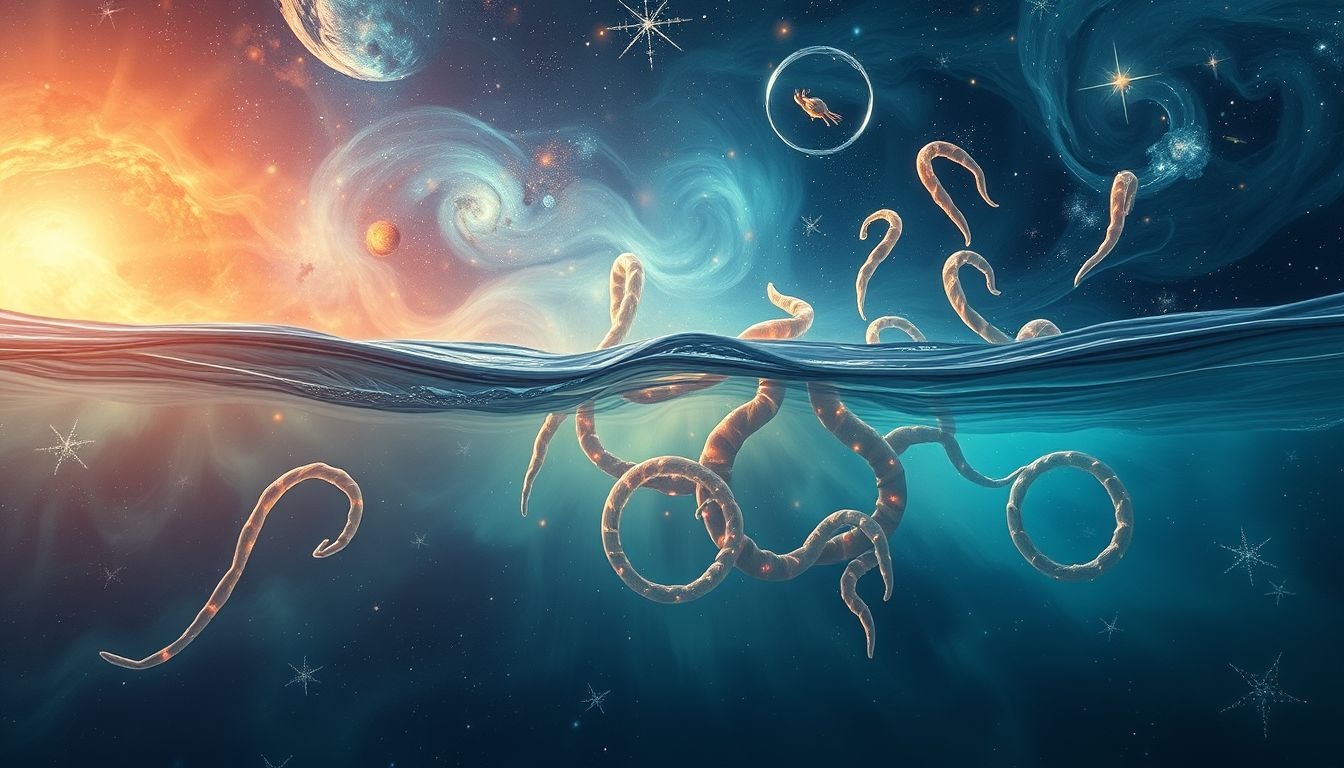 La présence d'ascaris dans l'eau révèle des émotions refoulées profondes.