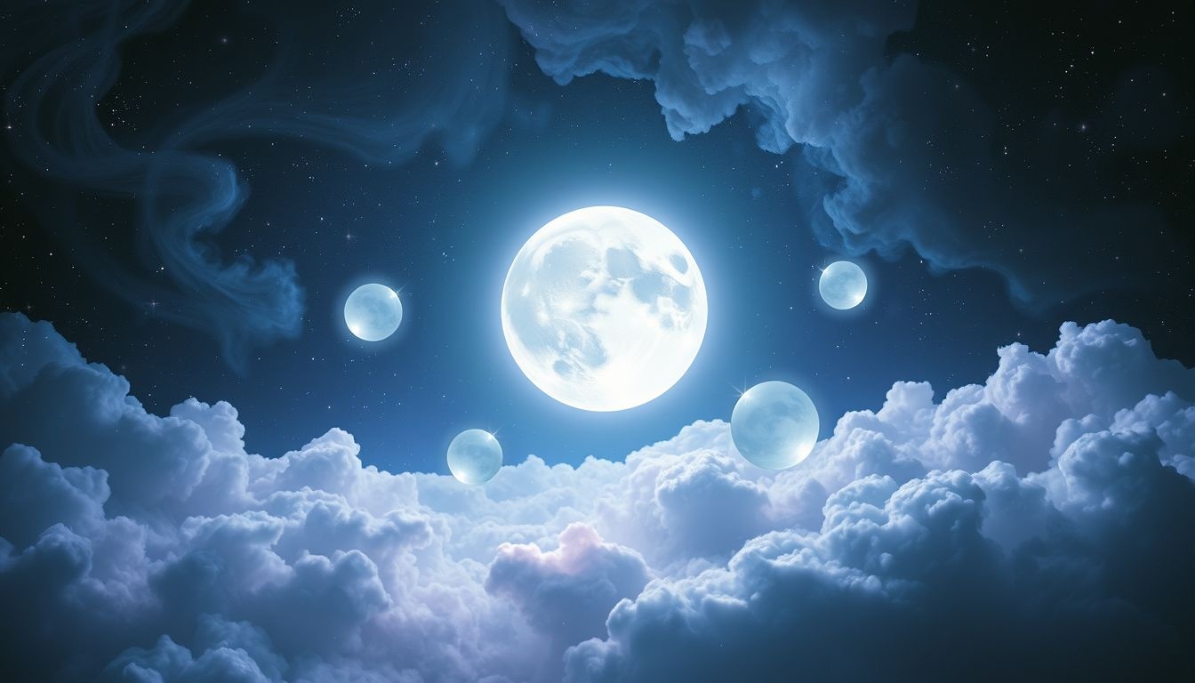 Rêver d'une pleine lune symbolise souvent l'intuition et la clarté.