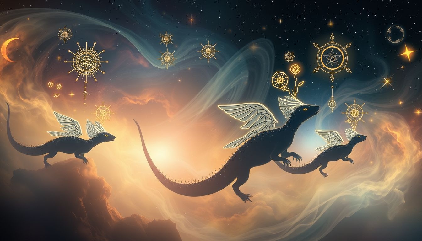 Rêver d'un basilic symbolise souvent peur et transformation intérieure profonde.