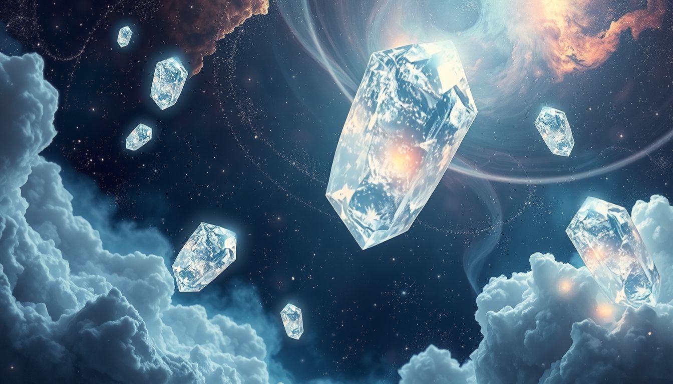 Cinq rêves révèlent l'énergie pure des cristaux de roche.