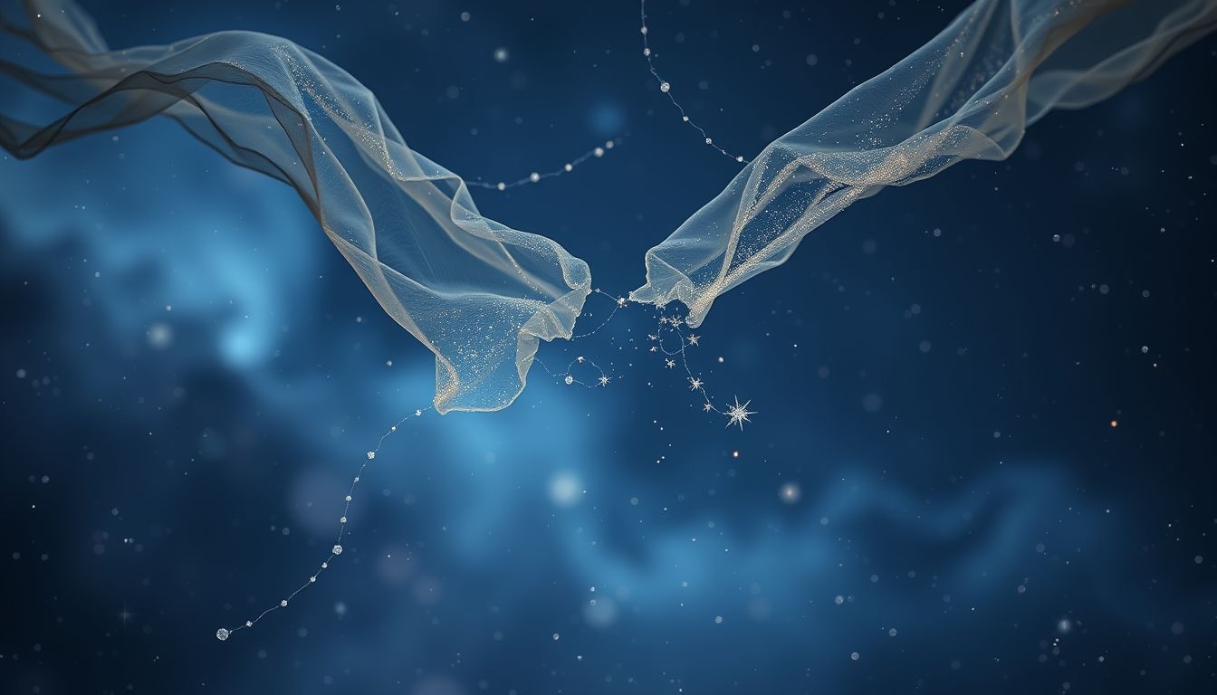 Déchirer un tissu symbolise souvent une rupture émotionnelle profonde.