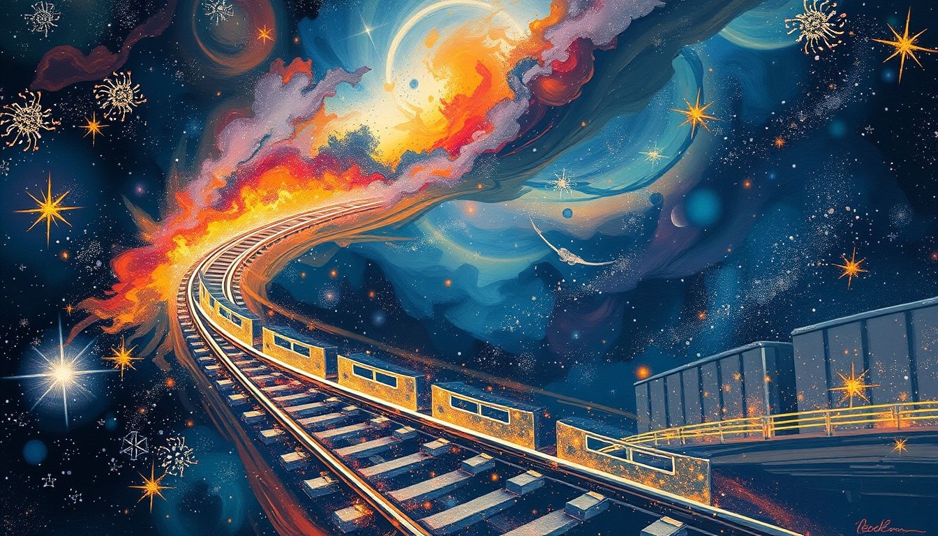 Le déraillement symbolise souvent une rupture créative libérant l'imagination.