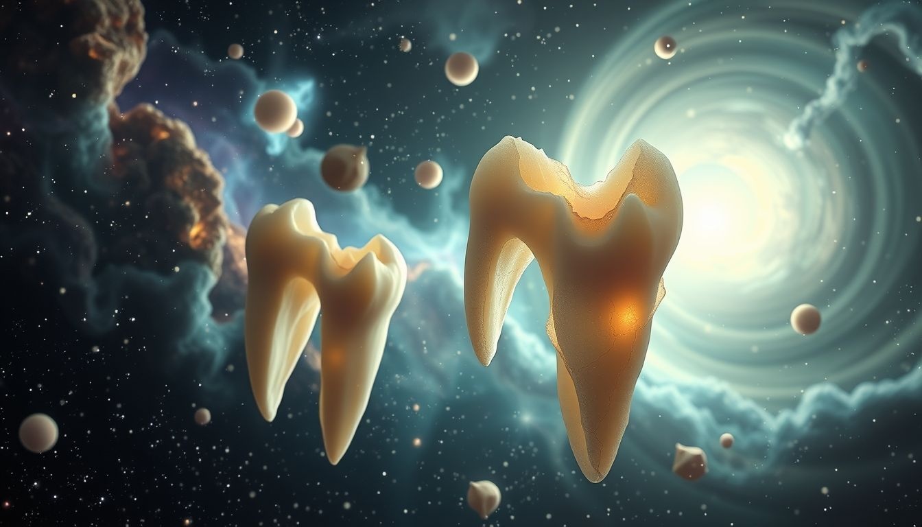 Les dents cassées symbolisent souvent une perte de confiance personnelle.