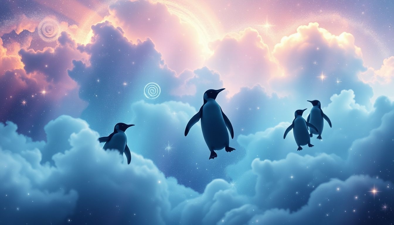 Rêver de manchots symbolise l'adaptabilité et la coopération sociale.