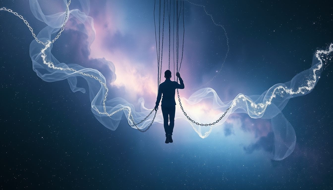 Être lié en rêve symbolise souvent la culpabilité et les responsabilités refoulées.