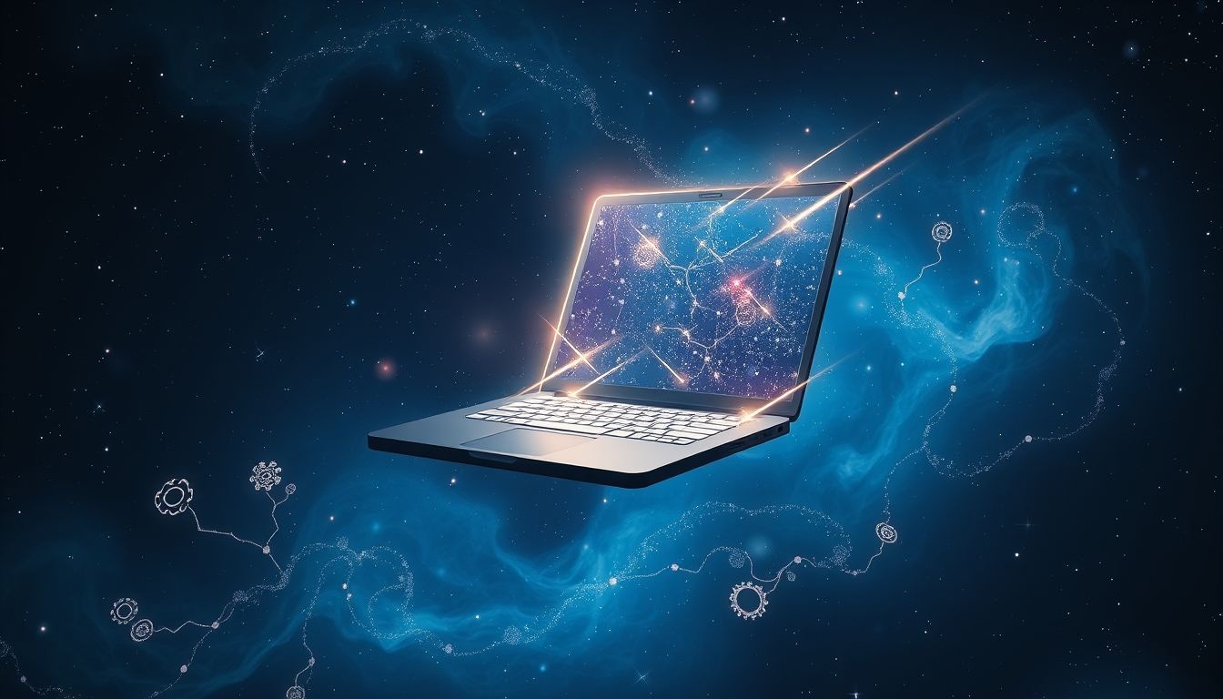 L'ordinateur portable incarne efficacité et créativité dans le travail quotidien.