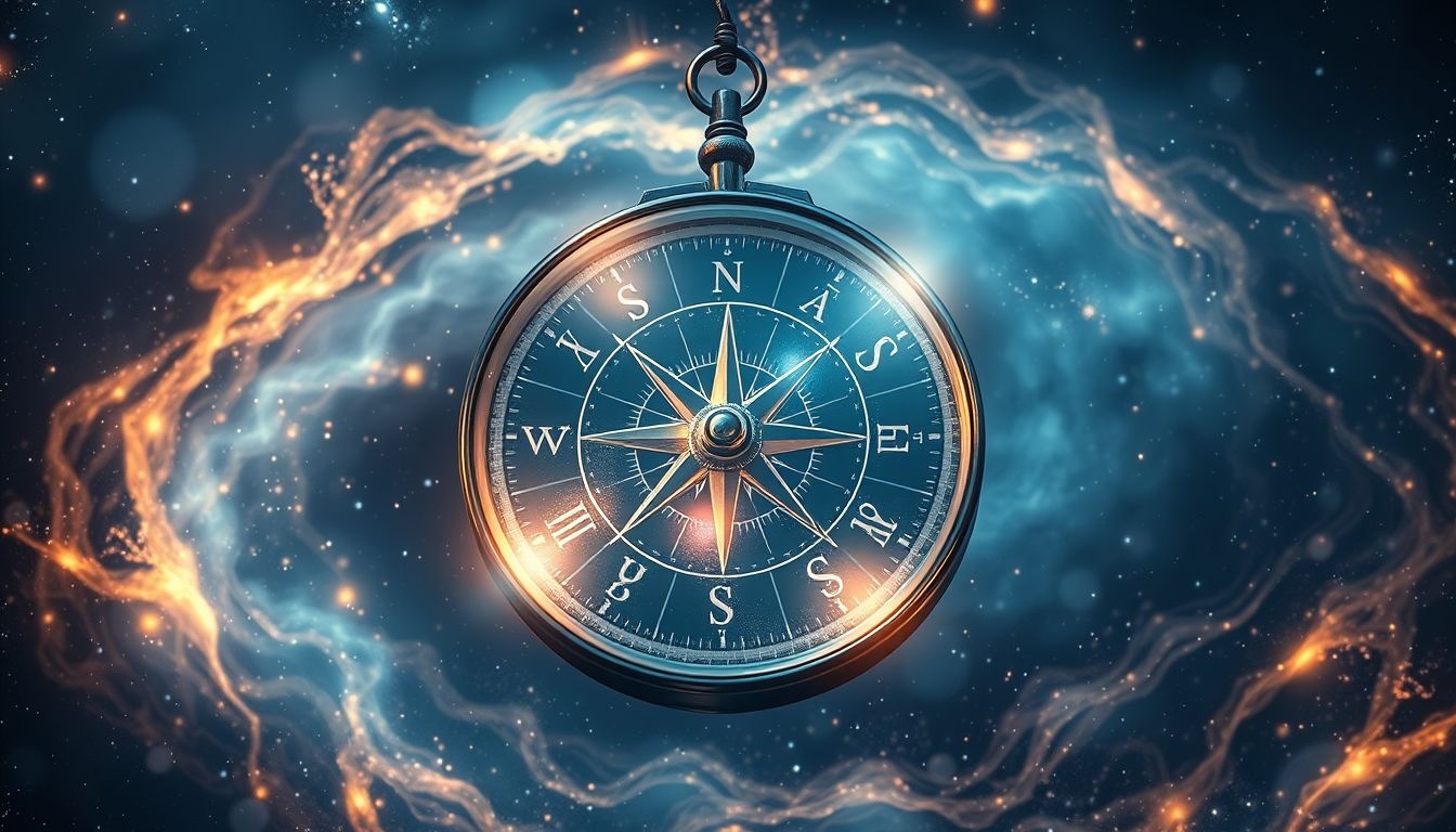 Le compas symbolise guidance et choix dans les rêves.