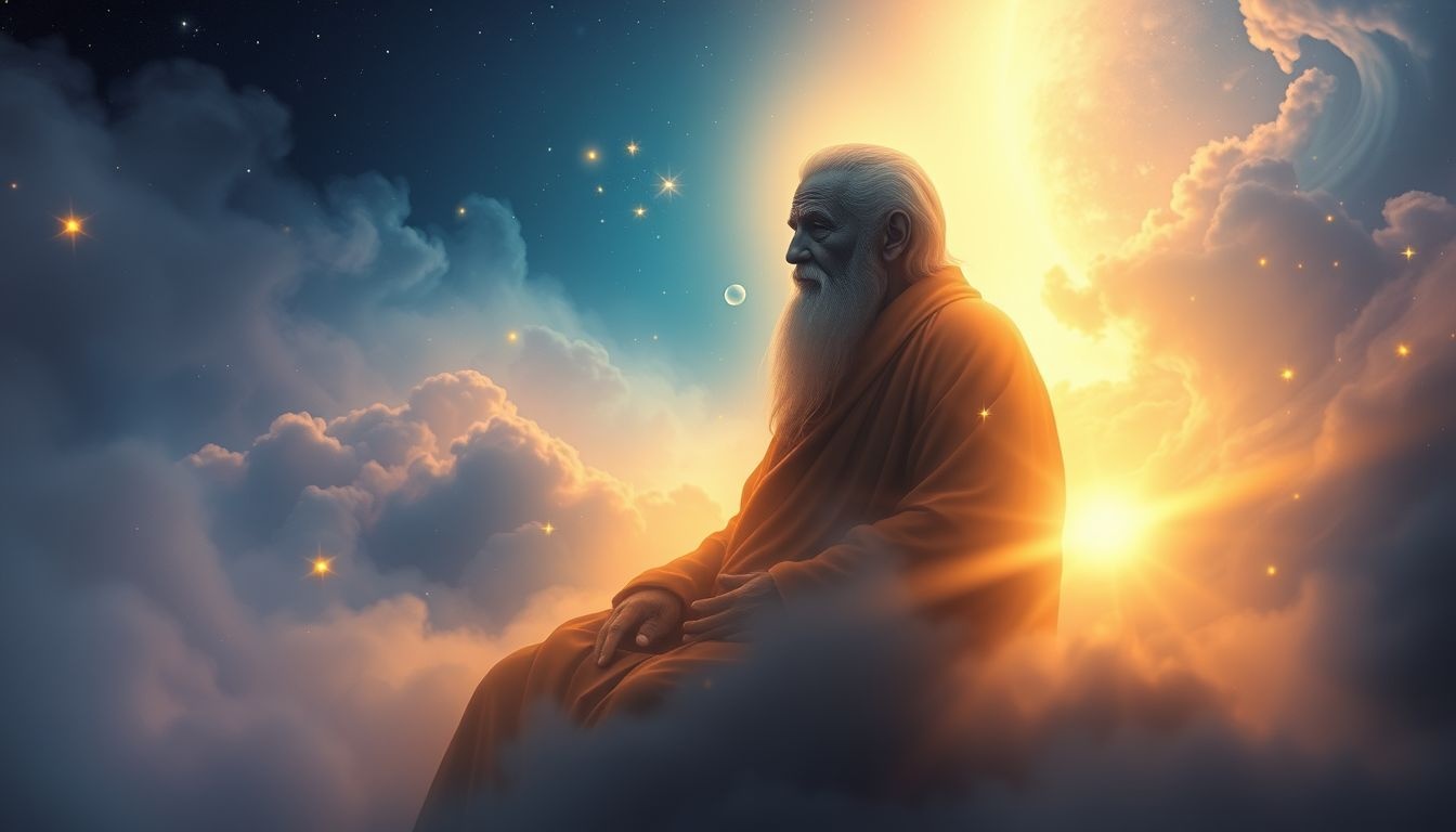 Le vieil homme symbolise souvent sagesse et protection paternelle.