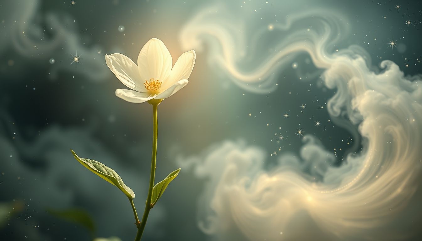 Le liseron blanc symbolise souvent un renouveau plein d'innocence.