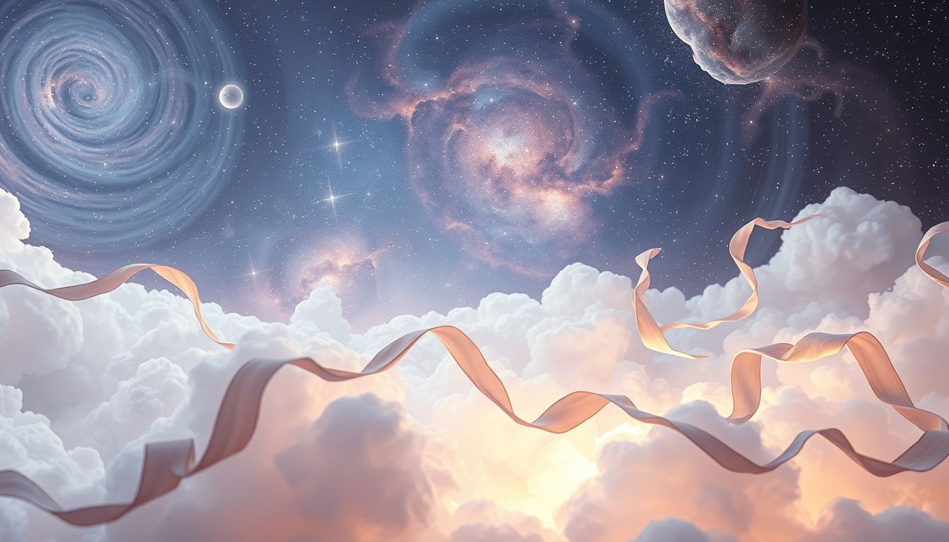 La texture de la banderole révèle l'état émotionnel du rêveur.