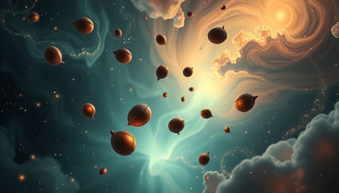Les noisettes tombées au sol symbolisent des occasions perdues ou négligées.