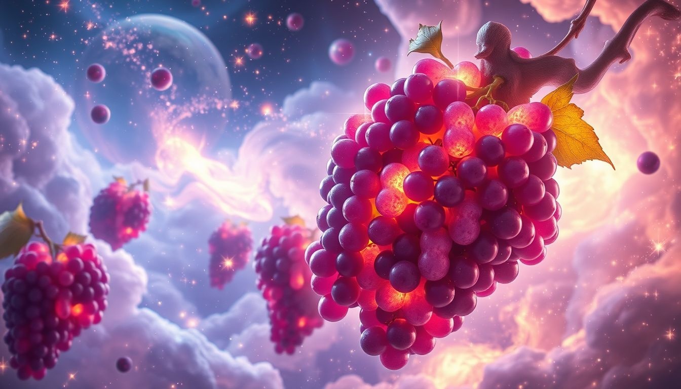 Les raisins mûrs symbolisent richesse abondante et réussite assurée.