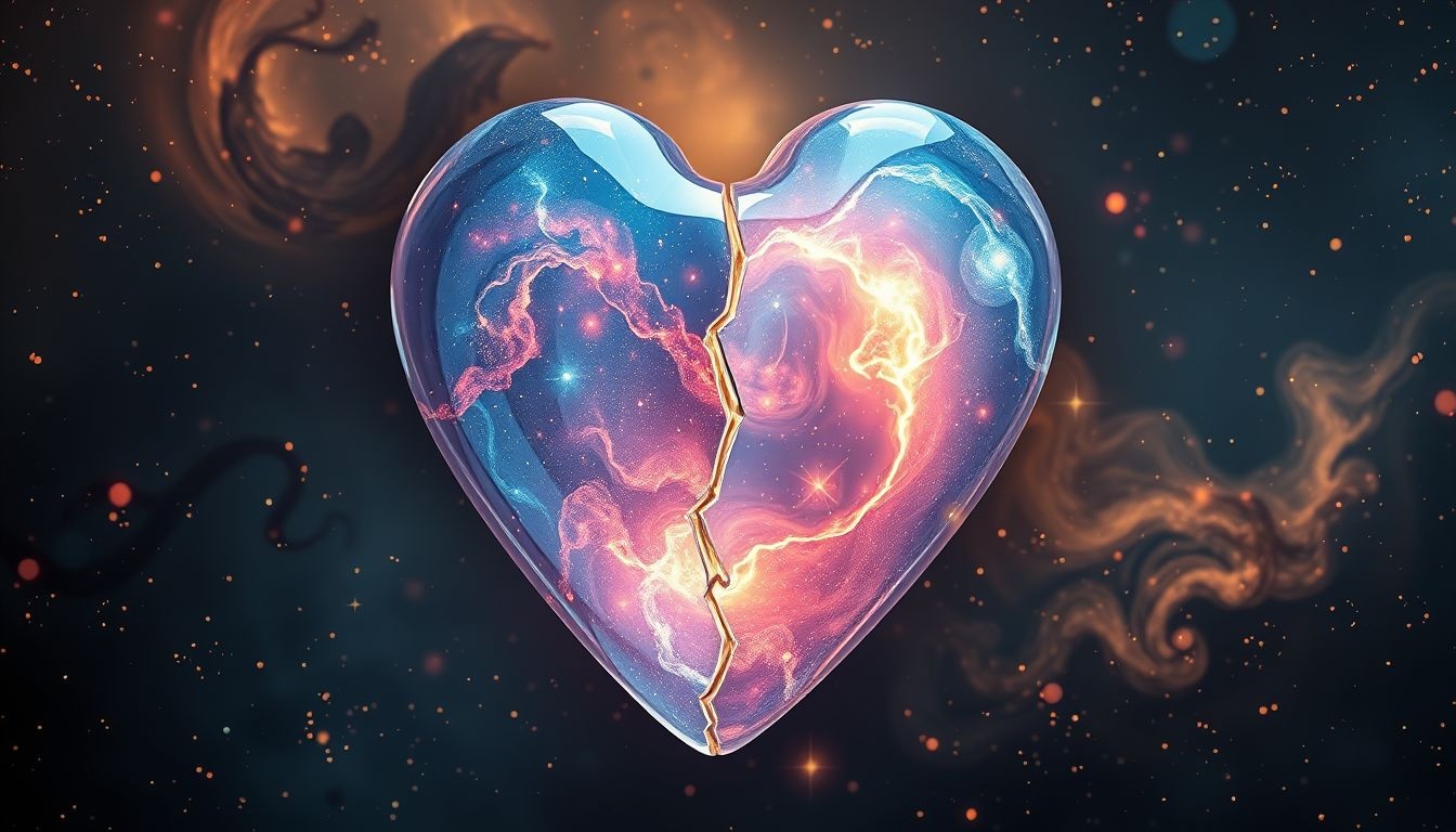 Réparer un cœur brisé symbolise la guérison et le pardon intérieur.