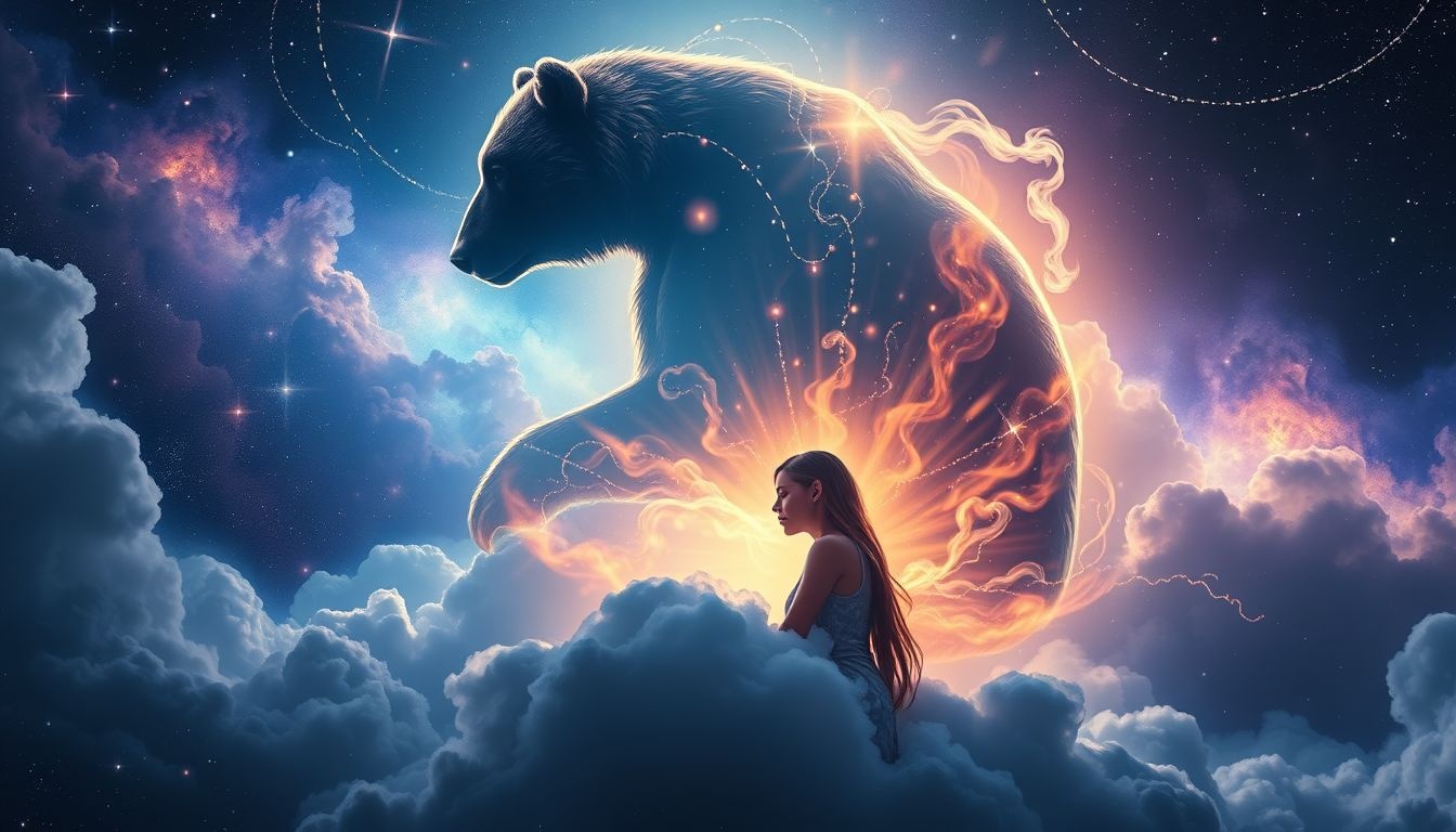 Rêver d'apprivoiser un ours symbolise courage, protection et maîtrise de soi.